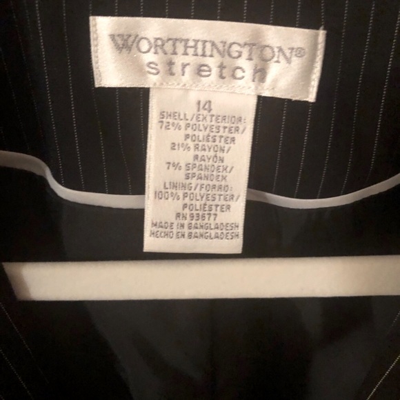 WORTHINGTON STRETCH PIN STRIPE SUIT JACKET - Picture 2 of 5